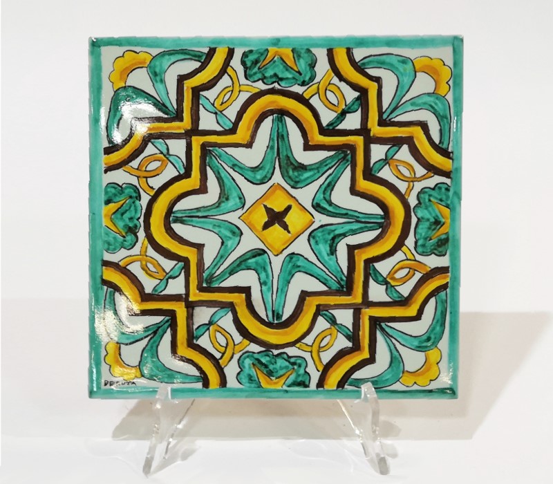 Piastrella sottopentola – MAT4 Ceramica dipinta a mano Ceramiche Ficola  Outlet