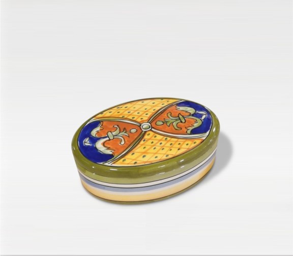 Tris barattoli decoro Frutta Ceramica dipinta a mano Ceramiche